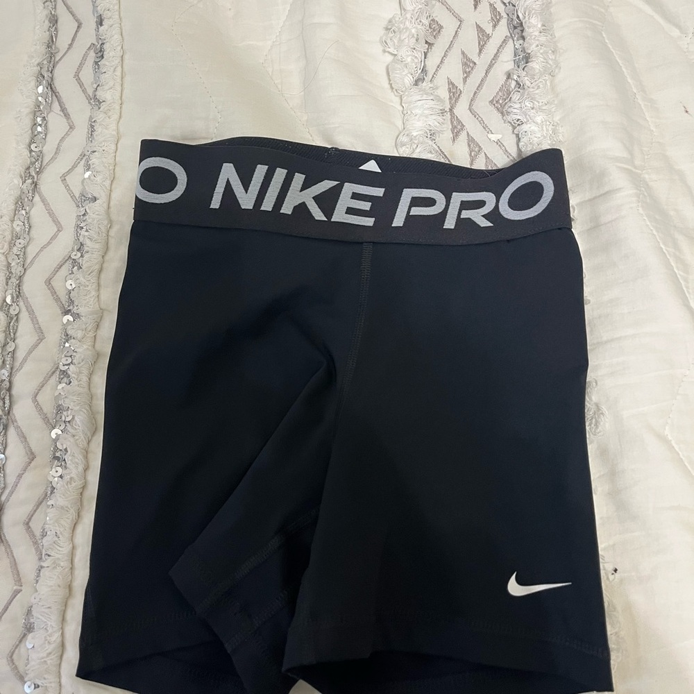 Nike Pro Black and Gray Athletic Shorts